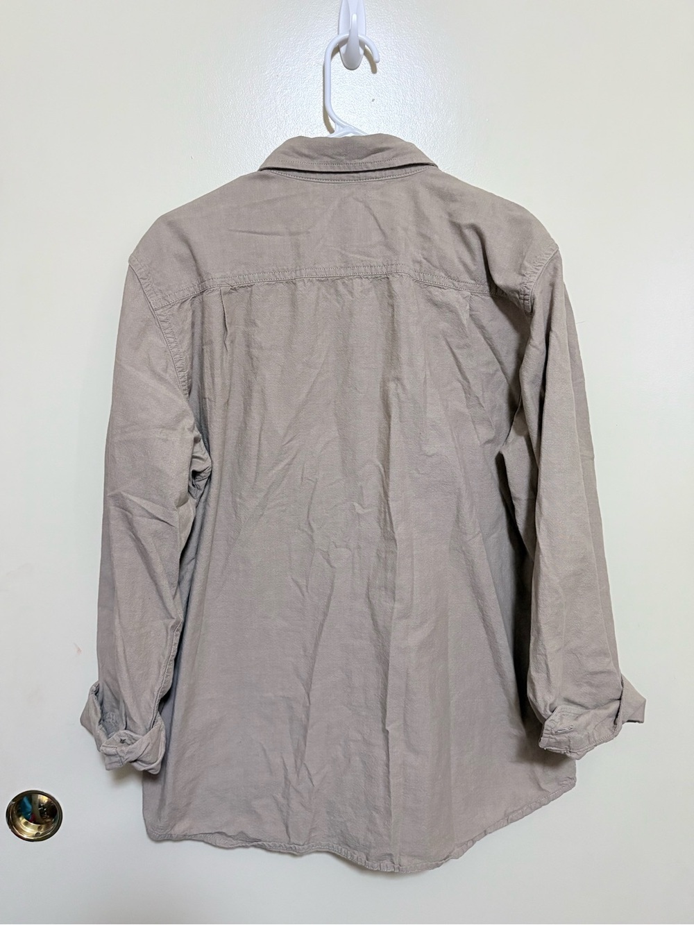 Carhartt loose fit Tan midweight chambray long-sleeve work shirt - Picture 2 of 7